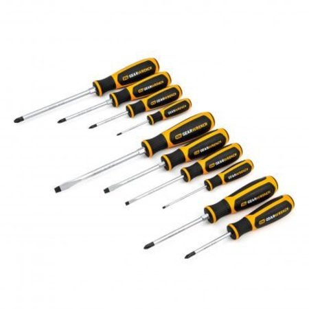 APEX TOOL GROUP Gearwrench® 10 Piece Phillips®/Slotted/Pozidriv® Dual Material Screwdriver Set 80060H